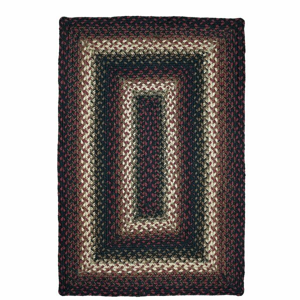 Homespice Decor 15 in. Prescott Jute Braided Rugs Trivets Round - Black Red & Brown - set of 3 592569